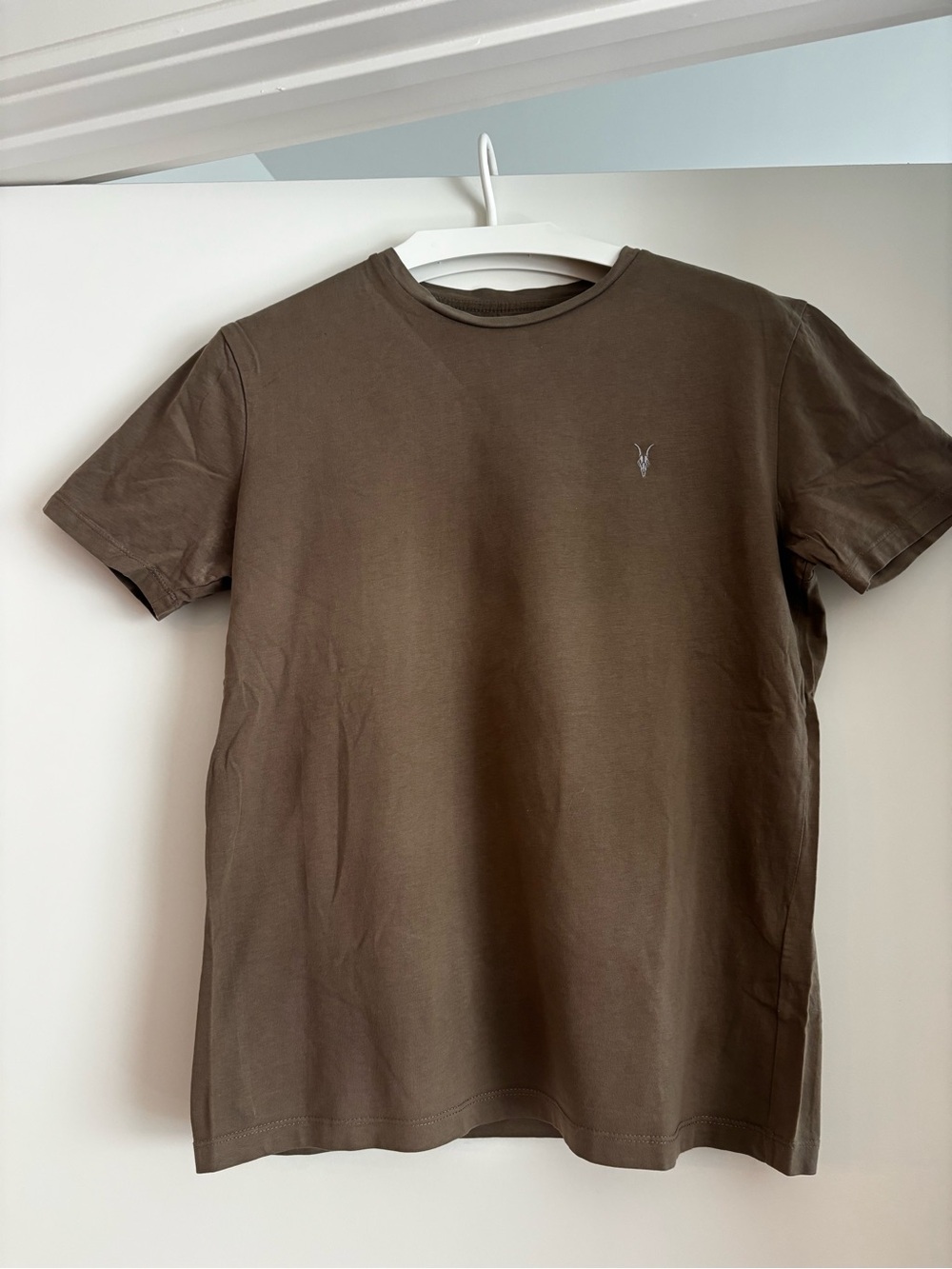 All Saints Olive Brown Crew Neck Tee